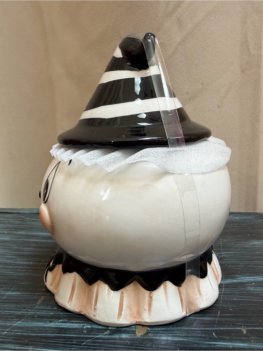 Johanna Parker Gus The Ghost Candy Jar With Witch Hat Lid Brand New - Picture 2 of 6